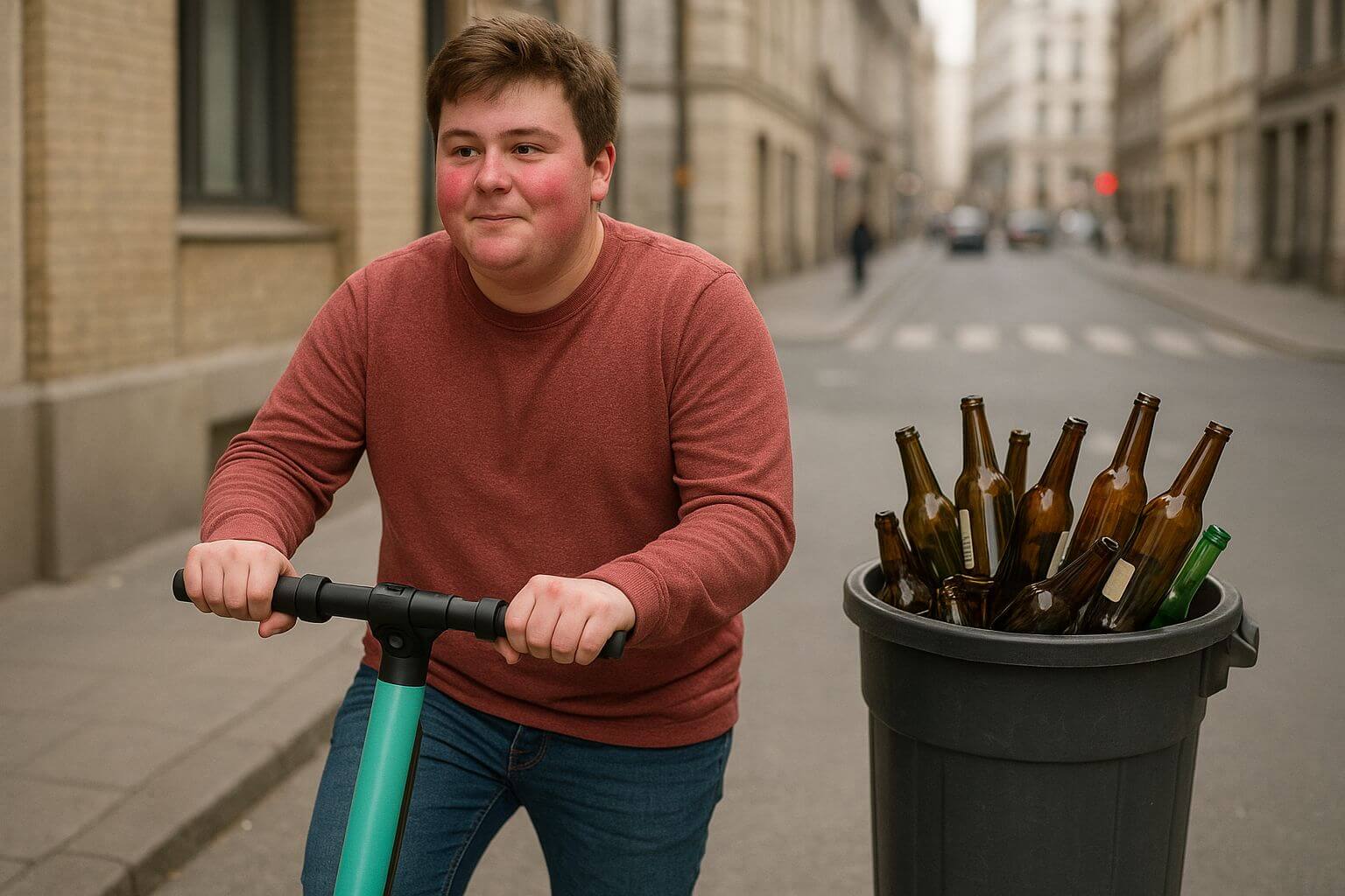 Guidare ubriaco un monopattino