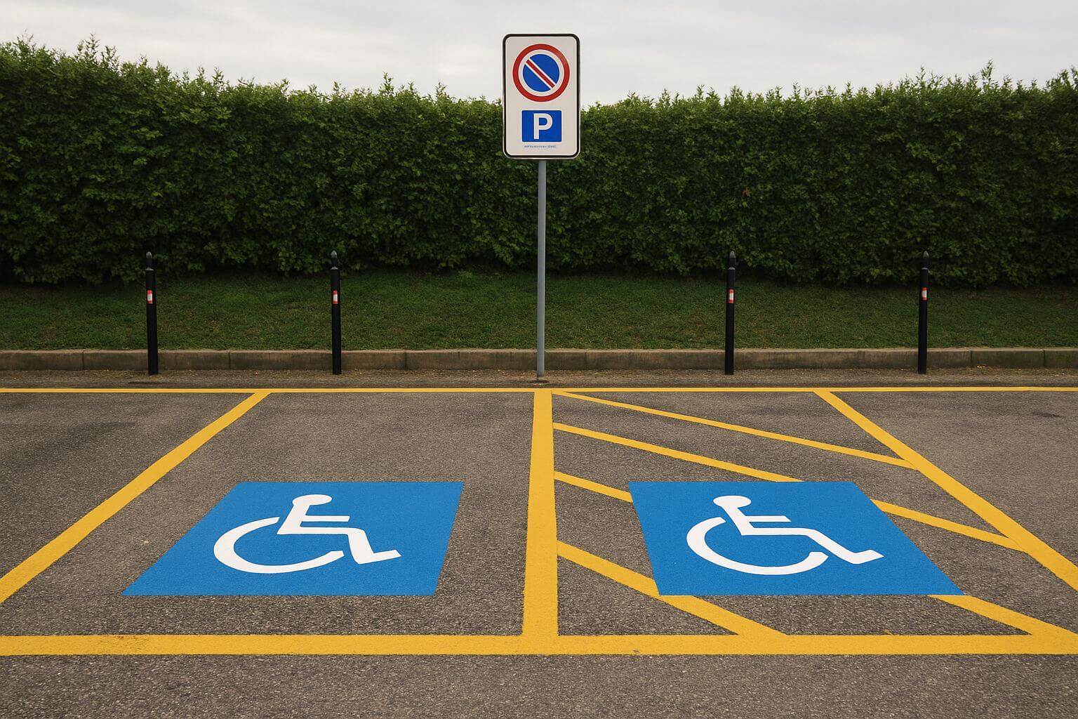 parcheggiare su un posto per disabili